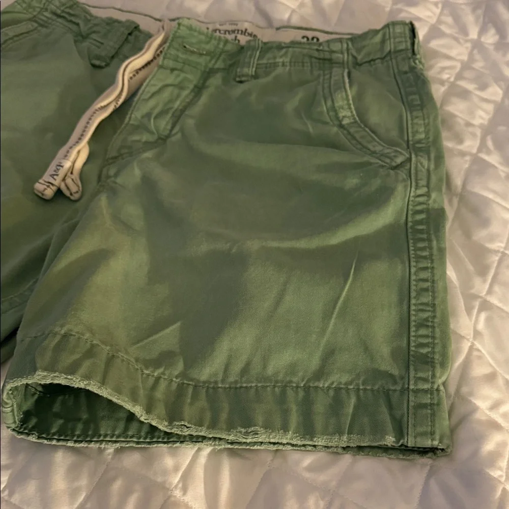 Abercrombie & Fitch Mint Green Men's Flat Front Shorts - Picture 8 of 9